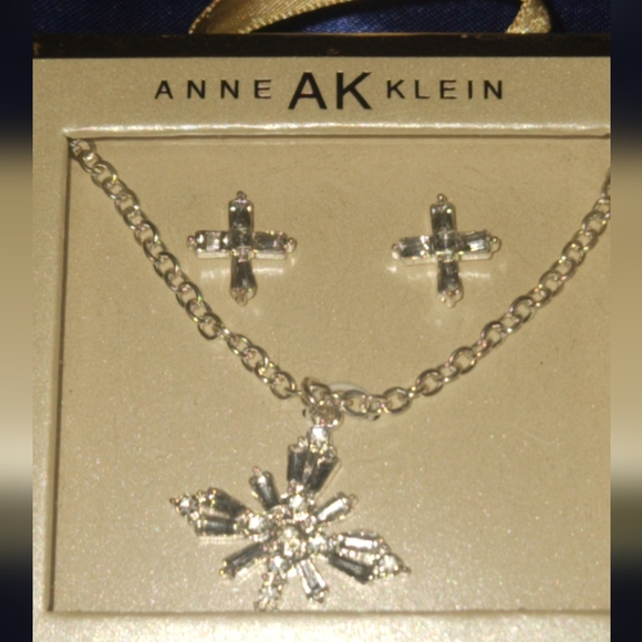 Anne Klein Jewelry - Anne AK Klein Elegant Silver Jewelry Earring/Necklace Set